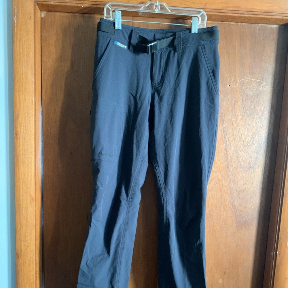 Women's Macpac Black Outdoor Hiking Pants Size 8 Belt Pertex